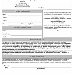 Wonderful Free Construction Proposal Template Bid Forms Contractor Excel Document Editable Masonry Bids