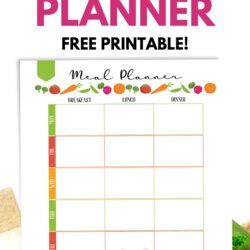 Superlative Free Meal Planner Printable Template For Healthy Living