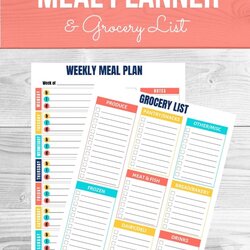 Free Printable Grocery List And Meal Planner Fit