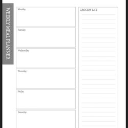 Eminent Free Meal Planner Printable Template Paper Trail Design Weekly Long