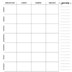Exceptional Free Meal Planner Template Printable Home Sweet Farm Planning