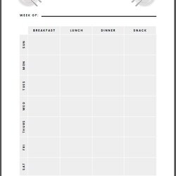 Very Good Meal Planner Template Free Printable Kitchen