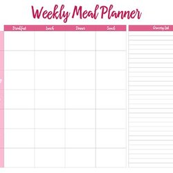Out Of This World Printable Weekly Meal Planners Free Live Craft Eat In Planner Template Kids Calendar Plan