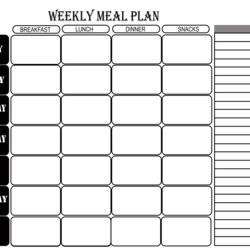 High Quality Weekly Meal Planner All Form Templates Blank