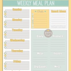 Smashing Free Printable Meal Planner Templates To Help You Succeed In The Kitchen Weekly