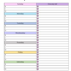 Free Printable Meal Plan Template Customize Before You Print Planner