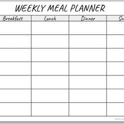 Super Meal Planner Template Free Printable Kitchen Weekly