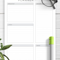Peerless Download Printable Daily Meal Planner Template Templates Save