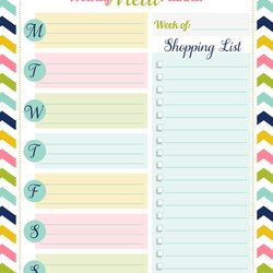 Outstanding Free Printable Meal Planner Template