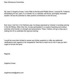 Smashing Military Letter Of Recommendation Sample Template