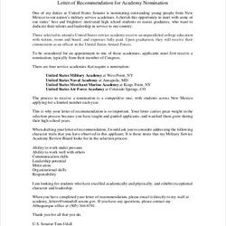 Wonderful Free Sample Military Letter Of Recommendation In Format Example