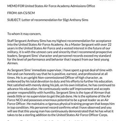 Fine Military Letter Of Recommendation Free Templates Sample