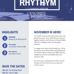 Engaging Email Newsletter Templates Design Tips Examples For Template Music Newsletters Monthly Marketing