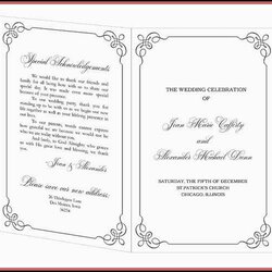 Terrific Editable Free Wedding Program Templates Microsoft Word