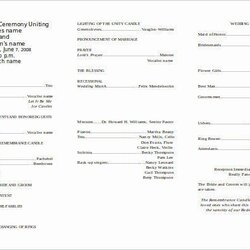 Wedding Program Template Free Download Elegant Word In Fold
