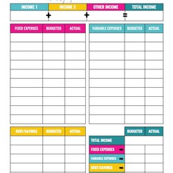 Outstanding Free Simple Monthly Budget Template Paycheck