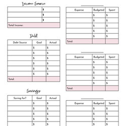 Sterling Monthly Budget Planners Free Budgeting Personal Template Page