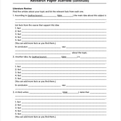 Free Sample Research Paper Outline Templates In Ms Word