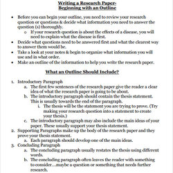 Very Good Free Sample Research Paper Outline Templates In Template Topics Essay Germany English Format Papers