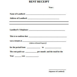 Spiffing Rent Receipt Template India Word Superb Forms Annual
