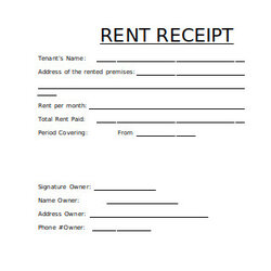 Capital House Rent Receipt India Editable