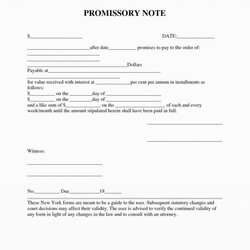 Superb Note Template Promissory