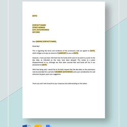 Excellent Sample Promissory Letter Philippines Note Extension Request Template Time Example Word Format
