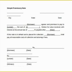 Very Good Promissory Note Free Template Download Of Sample Notes