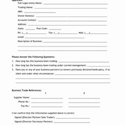 Out Of This World Credit Request Form Application Forms Source Awesome