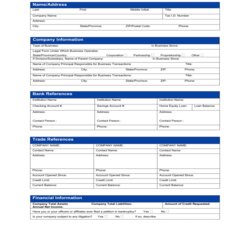 Worthy Commercial Credit Application Form Template Free Printable Templates Business