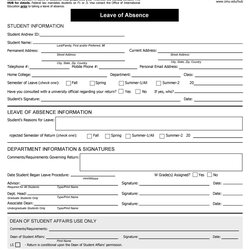 Terrific Free Leave Of Absence Letters And Forms Template Lab