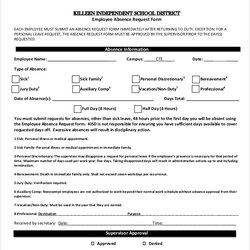 Employee Absence Request Form Download