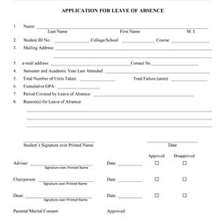 Wonderful Leave Of Absence Form Template Free Printable Templates