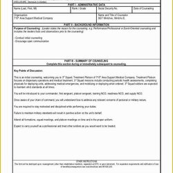 Fantastic Free Counseling Forms Templates Of Initial Template Subordinate
