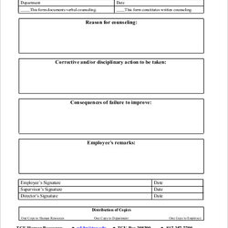 Spiffing Free Sample Employee Counseling Forms In Ms Word Form Template