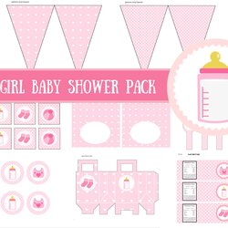 Free Girl Baby Shower Printable Template Ideas Themes Games