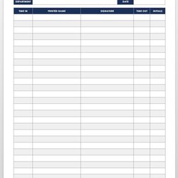 Swell Sample Sign In Sheet Template Employee