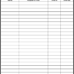 Smashing Sign In Sheet Template Sample Templates