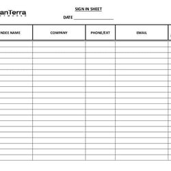 High Quality Sign In Sheet Templates Word Excel Template Name Sample Printable Attendee Date Email Phone