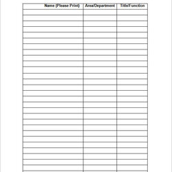 Magnificent Free Sample Sign In Sheet Templates Ms Word Apple Pages Template Training Business Download