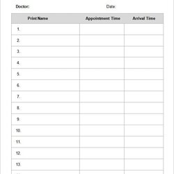 Admirable Printable Editable Signing In Sheet Template Templates Free Patient Sign