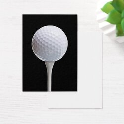 Golf Ball Tee On Black Template Padding