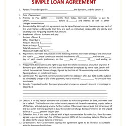 Very Good Simple Loan Agreement Templates Free Template Family Word