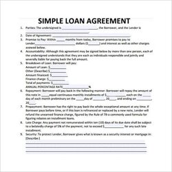 Champion Loan Agreement Templates Word Excel Formats Contract Template Simple Interest Promissory Note Sample