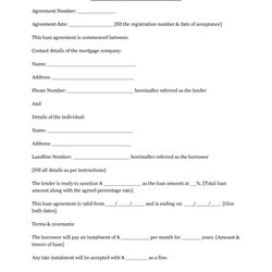 Simple Loan Agreement Templates Free Template Word
