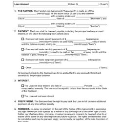Superior Personal Loan Repayment Agreement Template Family