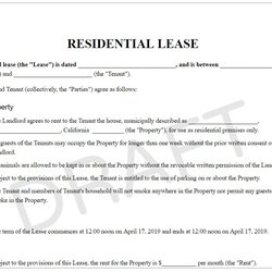 Lease Agreement Contract Leasing Apt Landlord Association Residential Rental