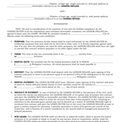 Admirable Sample Rent To Own Lease Agreement Free Printable Documents