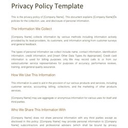 Splendid Privacy Policy Template Data Protection Statement Company Compliant Write Document