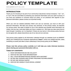 Wonderful Free Privacy Policy Templates Website Mobile App Termly Template Sample Notice Universal Guide